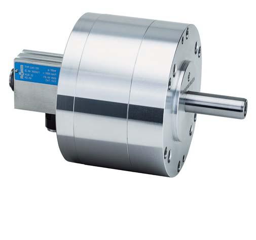 Air operated cylinders without through-hole LVS APPLICATION Pneumatic actuation of power chucks or special clamping devices (full or partial hollow clamping).