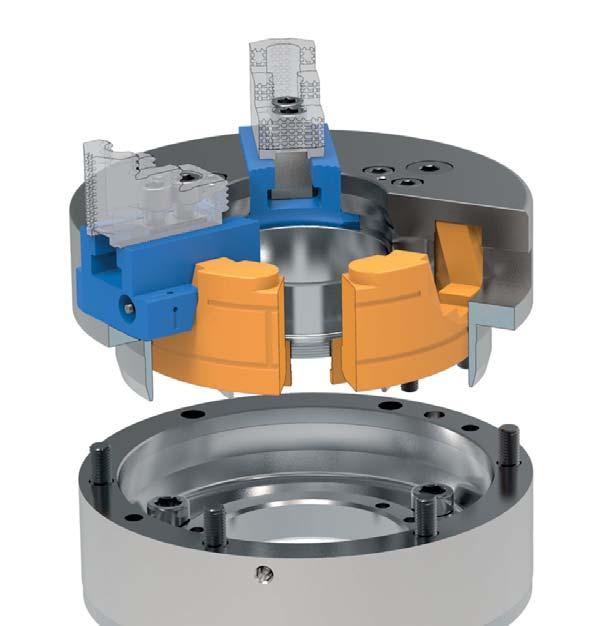 POWER CHUCKS WITH THROUGH-HOLE RÖHM power chucks with through-hole are successfully used both in bar and pipe machining, as well as in the machining of flange-type workpieces.