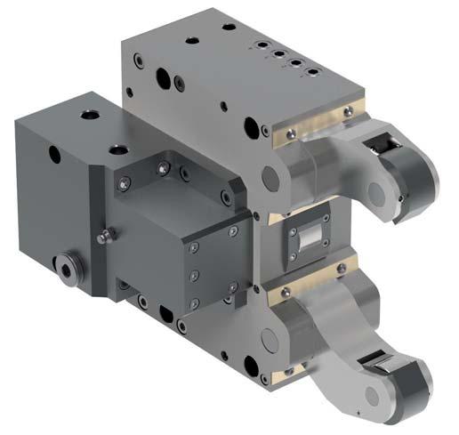 Self-centering steady rests SLZNB - with side mounted cylinder APPLICATION Support of slender shafts for rational turning and end machining. TYPE Standard version with cylinder mounted cylinder.