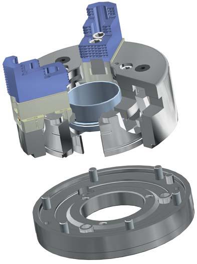 KFD-HS Technical data Two- and three-jaw chuck, with large through-hole, for very high speeds.