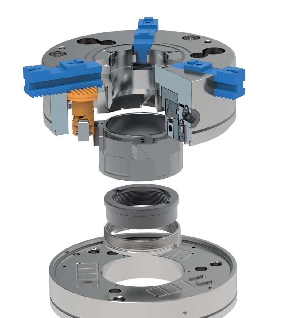 POWER CHUCKS WITH QUICK-ACTING JAW CHANGE Fast jaw change, high clamping precision and high clamping force characterize the power chucks DURO-NCSE and DURO-NC.