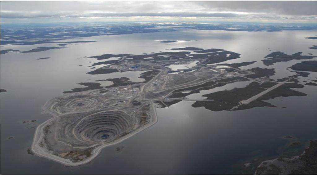 Diavik Diamond Mine, North West Territories (2012) Rio Tinto Diamond Mine: 1500kg/y Production