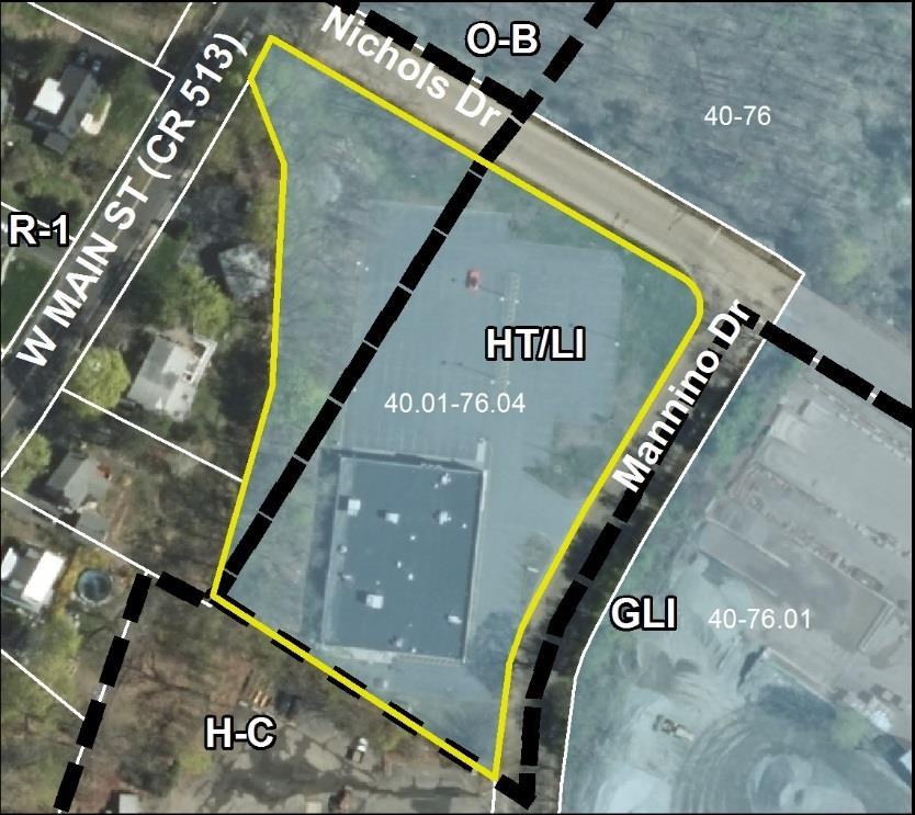 H-C Re-zone entirely in the R-1 zone. Block 40.01 Lot 76.