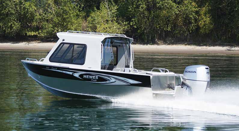18 Pro-V ET H/T H E W E S C R A F T 115 HP Honda or Yamaha 4-Stroke Hard Top with Sliding Windows and Drop Curtain 2 High-Back Seats on Storage Boxes Extended Transom Hydraulic Steering Galvanized