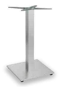 Base in anodised aluminum INOX LOOK, weighted with galvanized steel.
