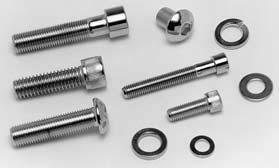 Knucklehead, Panhead, Shovelhead, Evolution, Twin Cam 88 Chrome Plated Polished, Knurled & Button Head Allen Screw Kits Description Knurled Polished Button Head Primary Cover Mounting Kit FLT 2007-up