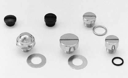 9874-2 Chrome 9875-2 Cad Oil Screen Plug Fits all Big Twin 1970-1980. OEM 657, plug with o-ring. 9876-2 Chrome 9877-2 Cad Allen Style!