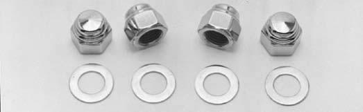 Rocker Shaft End Nut Kit Cap style end nuts and washers will replace the Red Dot nuts found on all