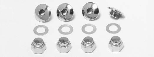 8608-36 Chrome Plated 8609-36 Cad Plated Rocker Box Bolt Kit Stock replacement hex head bolts and washers fit all Sportster 1957-1985.