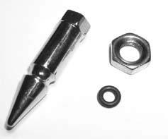 Offered in two lengths. With chrome plated brass lock nuts. 2 caps, 2 nuts per kit. Description A.