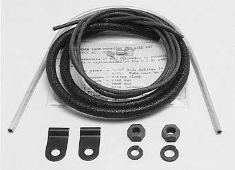 9817-15 Front Fender Lamp Wire Kit Steel tube, clamps, nuts, connectors, wire and