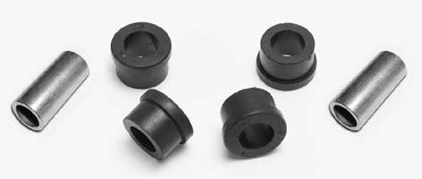 density poly for a stiffer construction than stock rubber units. Complete with spacers.