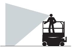 Safety Rules Collision Hazards Be aware of limited sight distance and blind spots when driving or operating. Be aware of extended platform position(s) when moving the machine.