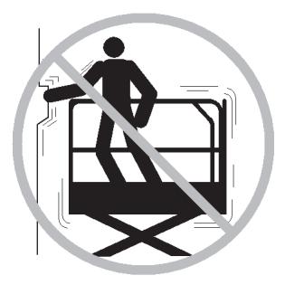 Safety Rules Do not push off or pull toward any object outside of the platform. or against any part of this machine.