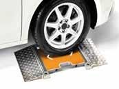 The teardrop pattern used at the entry ramp facilitates holding the vehicles wheels and prevents slipping.