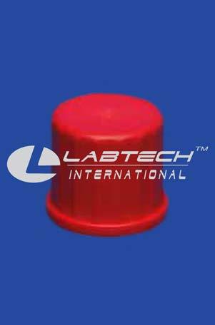 9 Screw Caps For Screw-thread Tubes Without Hole With thread (GL), temperature resistant up to 180 C, with PTFE coated silicone sealing (VMQ), material: PBT, colour: red thread (GL) 1019.