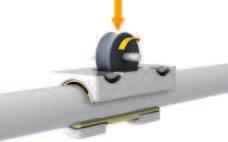 When the wear limit of the rollers is reached, the system changes into sliding mode, which in turn leads to a higher drive force requirement.