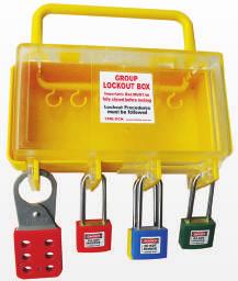 Universal Also available lockout with coloured devices front (Part for code Fuse GLB-3) Holders 6 hooks included inside for large number of keys to hang Accommodates up to 16 padlocks with up to 9mm