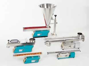 Conveying and Dosing Small-parts conveyors are vibrating conveyors used for discharging, conveying, feeding, dosing and distributing fine-grained bulk materials and not for bulky material.
