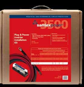 of Inverter Installation Kit DC-1000-KIT Cable: AWG#4 2 x 10 ft Fuse: 100A DC-2000-KIT Cable: AWG#2 2 x 10 ft Fuse: 200A DC-2500-KIT Cable: AWG#2/0 2 x 10 ft Fuse: 300A DC-3500-KIT Cable: