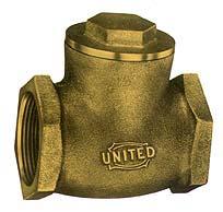 Model 210S Swing Check Valve 200 WOG @ 180 Max Integral Seat Threaded Ends Metal Disc Swing Check valve Special with 1/32 Hole in Clapper for use in Anti-Freeze Loop NFPA 13 5-5.4.