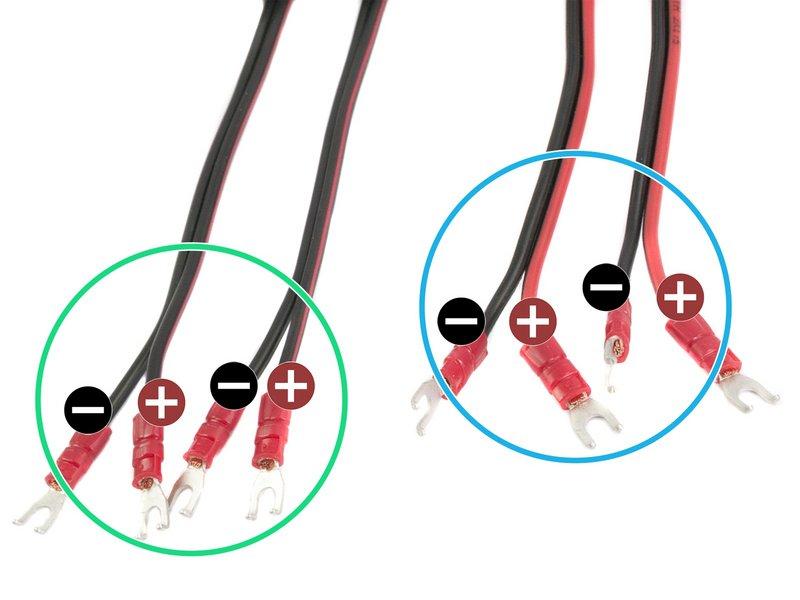 Step 23 PSU and HB power cables (part 1) IMPORTANT: it is CRUCIAL to connect the PSU and HB cables in correct order to the EINSY board. POSITIVE WIRE must be connected to POSITIVE SLOT.