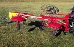 Parallel Bar Rake Type Lowest loss, particularly with legumes Ground or variable speed