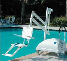Pal-Portable Aquatic Lifts by SR Smith The Pal-Portable can be used anywhere by wheeling it into place, locking the castors and setting the outrigger supports. No anchors required.
