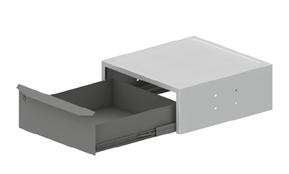 C Casier à tiroir Dépose du tiroir Débloquer le verrouillage de chaque côté : appuyer simultanément sur le levier de déverrouillage C1 vers le haut ou vers le