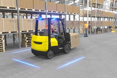 Be safe, be seen, be smart Forklift LED Line Light Forklifts often operate in high-traffic areas where audible warning sirens and alarms provide little to no impact in busy surroundings.