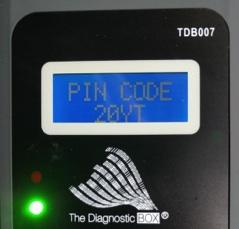 GENERAL OPERATION PIN READING - WORKING KEY TDB007 WILL NOW READ PIN CODE FROM BSI ECU MEMORY PIN CODE WILL BE DISPLAYED ON THE SCREEN. PLEASE NOTE 1.