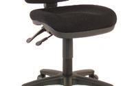 Stocked in CoolFlow Black fabric seat with Black mesh back.