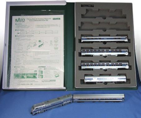 PASSENGER STOP Amtrak Phase IV Train Only Set N Kato. Build your Amtrak fleet with this complete 1990s set that comes in a collector s box. Features a DCC-friendly GE P42 and 5 Amfleet cars.