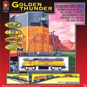 Includes track oval and power pack. 433-8198 Holiday Rails Reg. Price: $153.99 Sale: $83.98 Golden Thunder Train Set Life-Like from.