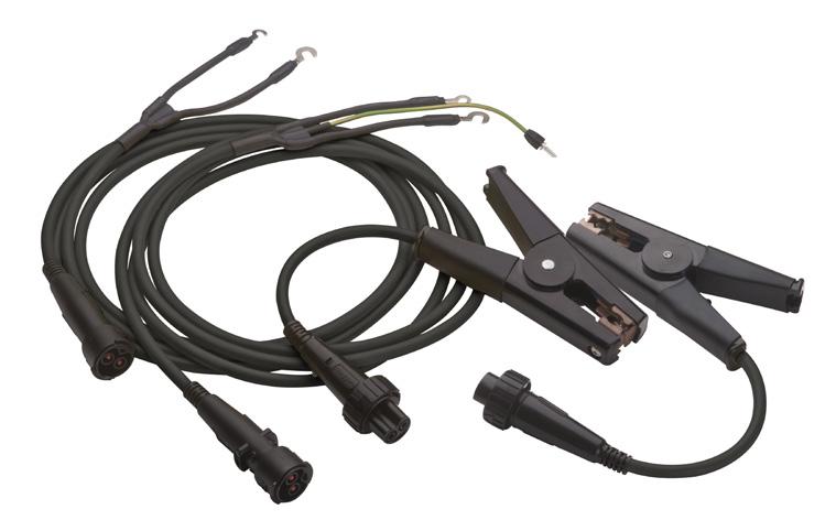 DLRO test leads fitted with duplex Connectors DLRO test leads KELVIN CLIP LEAD-SETS DH4-C Two wire, four terminal duplex probe lead
