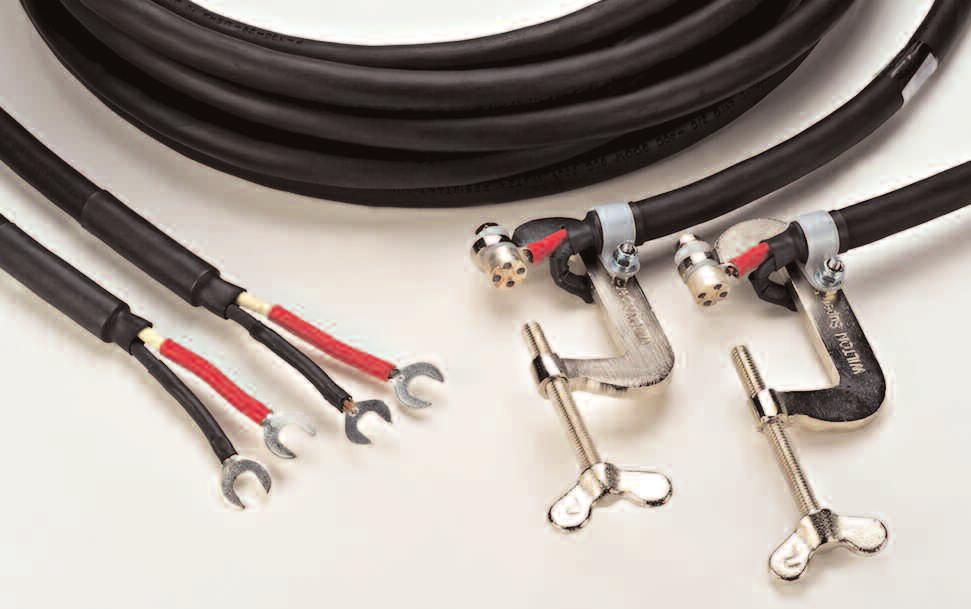 TEST LEADS Digital Low Resistance Ohmmeters Heavy Duty C-Clamps (continued) Kelvin clamps, current passes through the C-clamp and screw thread, the potential passes through a four-point anvil