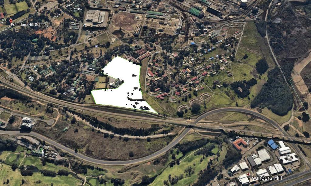 The entire Founders Hill, Remainder of Erf 13 Township falls within the supply area of City Power of Johannesburg, and covers the total land area of 6.