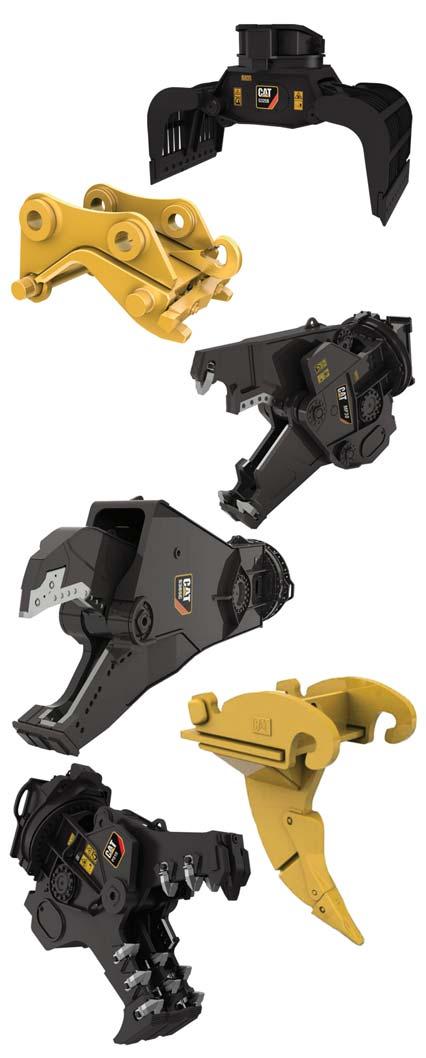 1 Change Jobs Quickly Cat quick couplers bring the ability to quickly change attachments and switch from job to job.