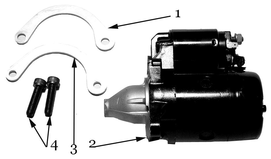 Parts Description - Automatic Transmission Starter Motor 1 Starter Shim #1 SS-01-175 2 Starter Motor AS-01 3 Starter Shim #2 SS-01-130 4 Starter