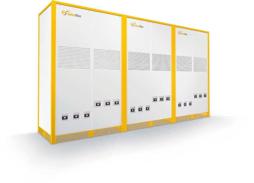 Modular and flexible The best choice for PV installations is the SolarMax 0TS-SV, the inverter which is directly connected to medium voltage grids.