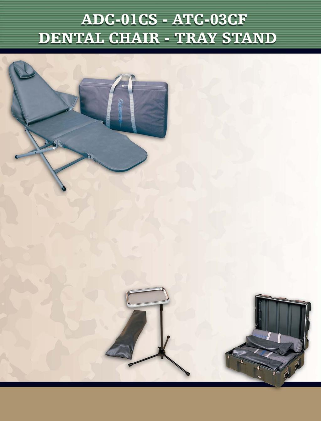 Professionals involved in portable dentistry continuously praise this chair! Lightweight, but very sturdy. Comfortable and safe for up to 500 lbs. (225 kg). High-strength steel construction.