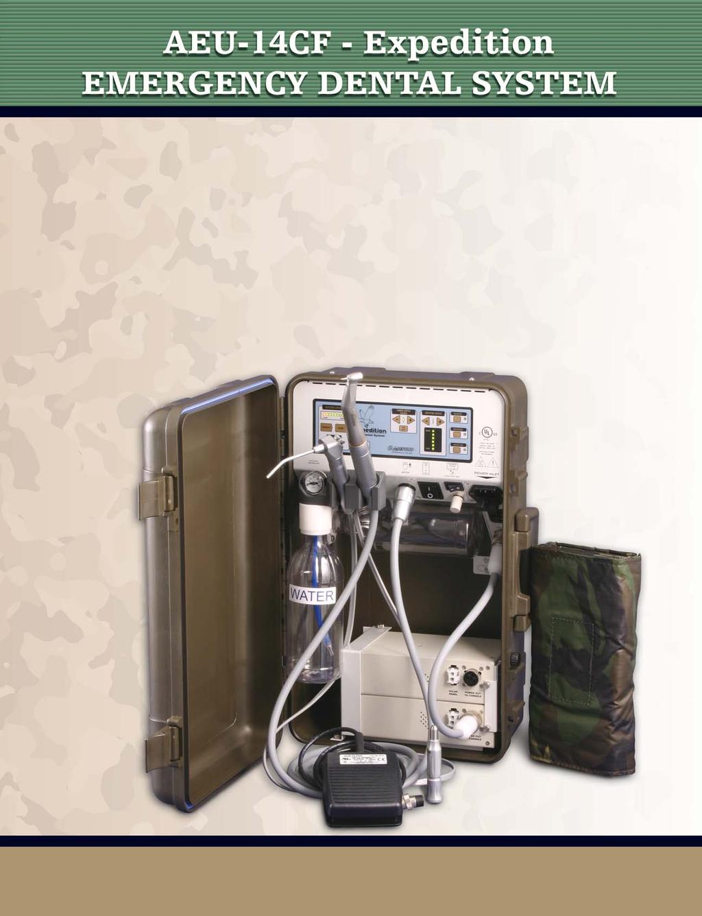 In response to the Military s demand for an ultra lightweight, battery powered emergency dental unit, Aseptico has developed the AEU-14CF Expedition Field Dental System.