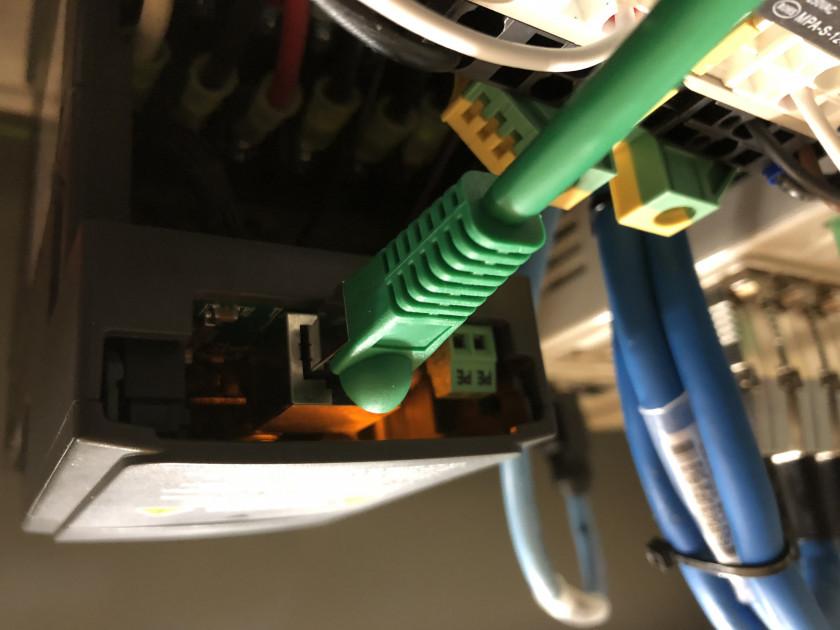 Cont rol Cable: The VFD Control cable is the Ethernet cable (Green) that
