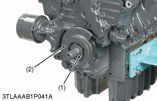 L2800, L3400, WSM ENGINE Fan Drive Pulley 1. Lock the flywheel not to turn using the flywheel stopper. 2.