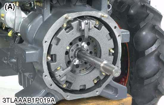 L2800, L3400, WSM CLUTCH Separating Engine from Clutch Housing Case 1. Check the engine and clutch housing case are securely mounted on the disassembling stands. 2.