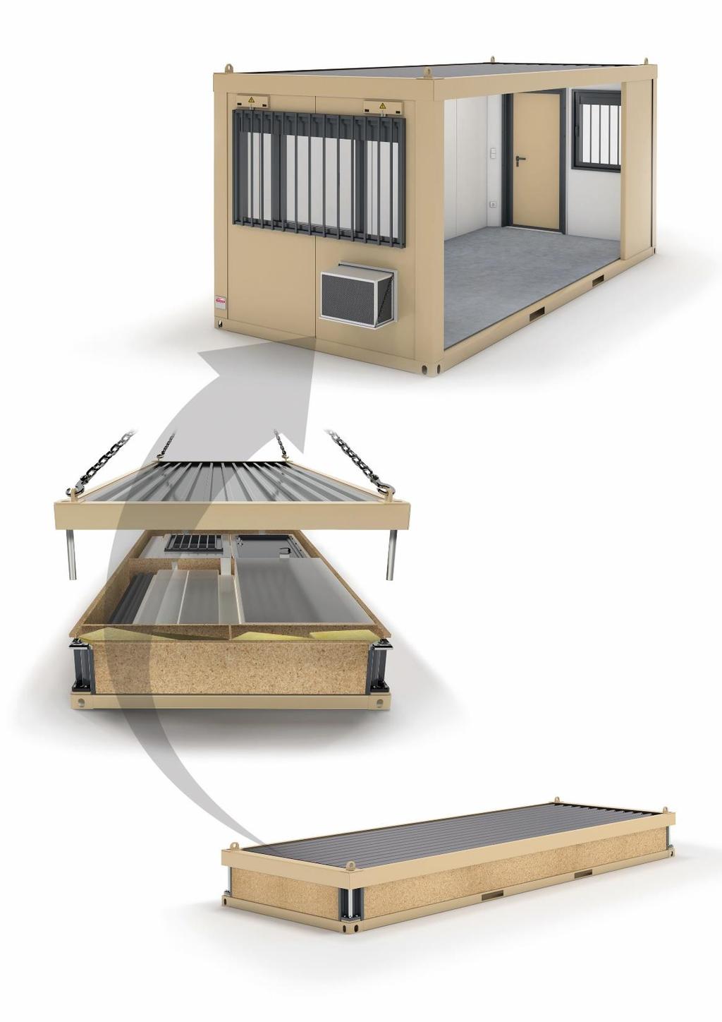 ProContain PROCONTAIN Flatpack concept Economical and space saving, easy