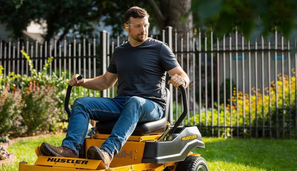 WHY HUSTLER IS A BETTER MOWER SMOOTHTRAK STEERING Glide around obstacles