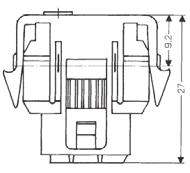 Male and female connectors with crimp connection RSV1.