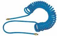 Accessories Hoses & FRL units Polyurethane Recoil Hoses Operating temperature: -40 to +38 C Operating pressure: 8 bar (115 psi) at 24 C Hose Whips 33104 Ref.