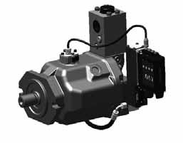 -2X or VT-DFPD-1X proportional valve as pilot valve including inductive position transducer for valve position sensing.